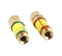 Naroote Clapet Anti-retour D'oxygène et D'acétylène, Anti-retour de Flamme, pour le Processus de Soudage, Construction en Laiton de Haute qualité, X 1,5 HF2