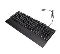 Naroote Clavier Filaire Rvb avec Repose-Poignet, Sensation Mécanique Confortable et Durable pour Le Bureau de Jeu, 104 Touches, Matériau ABS (rainure de clavette GK60 Noire)
