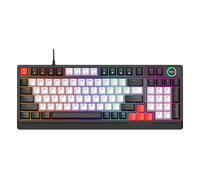 Naroote Clavier Mécanique T50 RVB, 98 Touches Remplaçables à Chaud, Clavier à Interrupteur Bleu avec éclairage Dynamique et Contrôle par Bouton, Idéal pour Les Jeux sur Ordinateur et Le Travail de
