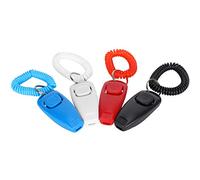 Naroote Clicker de Dressage pour Animaux de Compagnie et Sifflet de Rappel 2 en 1 pour Chiens, Outil de Dressage à Son Clair pour Un Facile du Comportement des Propriétaires d'animaux, 4 Pièces en