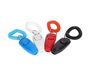 Naroote Clicker de Dressage pour Animaux de Compagnie et Sifflet de Rappel 2 en 1 pour Chiens, Outil de Dressage à Son Clair pour Un Facile du Comportement des Propriétaires d'animaux, 4 Pièces en