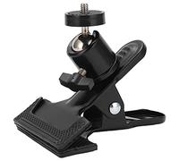 Naroote Clip de Caméra pour Trépied, Support de Pince Durable et Stable pour Caméra de Mouvement, Tête Sphérique Rotative à 360 °, Métal Noir, adapté de Manière Flexible à Diverses Surfaces