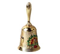 Naroote Cloche Vintage à Main avec Motif Sculpté Élégant, pour Décoration | Matériau en alliage, Design rétro, Son clair, Poignée arrondie, Parfait pour les fêtes, École
