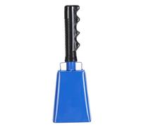 Naroote Cloches de Vache de 9 Pouces avec Poignée, Cloche à Main Forte avec Poignée Ergonomique, Idéale pour les Matchs de Football, les Concerts, les Fêtes de Fin d'études, l'école (BLUE)