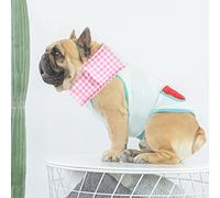 Naroote Collier Bandana Rafraîchissant pour Chien, Couleurs Vives, Collier Rafraîchissant Respirant pour Chien, Cordon de Serrage Réglable à Double extrémité pour Les Promenades (Grille Rose M)