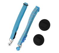 Naroote Collier pour Animaux de Compagnie, Collier de Compagnie à la Mode Douce Reflétativement Film Résistant au Film 2pcs ajusté pour Marcher pour Faire du Shopping (Blue)