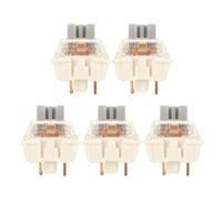 Naroote Commutateurs de Clavier Mécaniques Linéaires, Rétro-éclairage étanche, Silencieux, Longue Durée de Vie, Plastique de qualité Supérieure, 45 Pièces (G Silver PRO, double ressort)