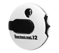 Naroote Compteur de Score de Golf Clicker Léger et Portable Mise à Zéro à Un Bouton pour Un Suivi Facile des Coups Clip de Casquette de Golf Scorer Plastique 1,2 X 1,2 X 0,6 Pouces (Blanc et Noir)