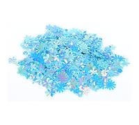 Naroote Confettis à Paillettes en Forme de Fleur en PVC, pour Décoration de Mariage, Sac de 30g pour Partie Saupoudrée de Fête (Bleu coloré)