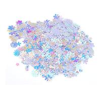 Naroote Confettis à Paillettes en Forme de Fleur en PVC, pour Décoration de Mariage, Sac de 30g pour Partie Saupoudrée de Fête (WHITE)