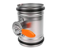 Naroote Contrôle Manuel de Flux D'air D'acier Inoxydable de L'amortisseur | Poignée Réglable pour Ventilateur D'extraction de Sèche-linge, Culture Hydroponique, Système de Ventilation, Joint en