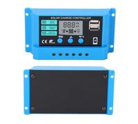 Naroote Contrôleur Solaire Photovoltaïque, Régulation PWM 12V 24 V Adaptive LCD-Display-Solar Charging Controller pour Smart Home (10A)