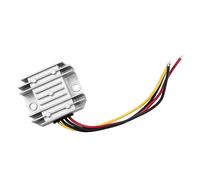Naroote Convertisseur DC 24V à 12V pour Systèmes de Sécurité, Lampes LED | Transformateur abaisseur 10A, boîtier en aluminium, protection contre les surtensions et la surchauffe pour les moteurs
