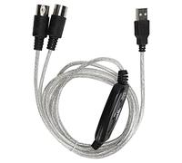 Naroote Convertisseur de Câble MIDI Real Plug and Play pour XP/VISTA/OS X/Window7, alimenté par USB pour les Mélomanes 2 Mètres PVC