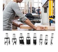 Naroote Coupe-bouchon en Bois Ensemble D'outils de Coupe en Acier au Carbone Durable pour Perceuse D'établi Perceuse à Main électrique 8 Pièces pour le Travail du Bois Trous Contre-alésés