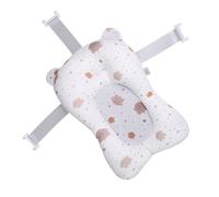 Naroote Coussin de Bain pour bébé, Réglable, Antidérapant, Confortable, Oreiller de Bain pour Nourrissons, Matériau de, Polyester PP EPS (WHITE)