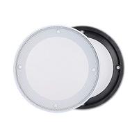 Naroote Couvercle de Haut-Parleur en Métal ABS Durable, Housses de Protection pour Haut-parleurs de Voiture, 2 Pièces 4 "Noir (Blanc + Blanc)