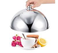 Naroote Couvercle de Plat Alimentaire Antirouille en Acier Inoxydable pour Restaurant Buffet D'hôtel, Couvercle de Plat Fini Miroir pour Banquet, Alimentaire en Acier Inoxydable de 10 Pouces