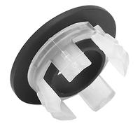 Naroote Couvercle de Trop-plein Circulaire pour Trou D'évier en Laiton Brillant, pour évier de Salle de Bains, Fournitures de Maison (BLACK)