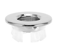 Naroote Couvercle de Trop-plein Circulaire pour Trou D'évier en Laiton Brillant, pour évier de Salle de Bains, Fournitures de Maison (SILVER)