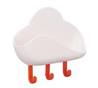 Naroote Crochet Mural Adhésif Puissant, Conception Polyvalente en Forme de Nuage pour Cuisine, Salle de Bains, Chambre à Coucher, Paquet de 4 en Plastique 12.3cm X 8.7cm (WHITE)