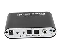 Naroote Décodeur DTS AC 3, Convertisseur Numérique Optique Coaxial vers Analogique, Commutateur Multicanal avec Commutateurs à une Touche, Idéal pour Home Cinéma, PC, Lecteurs et DVD (Hôte + USB +