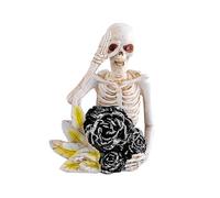 Naroote Décor de Squelette, Style de Dessin animé, Figurine de Crâne Drôle, Décoration de Maison Hantée pour Les événements de Salle D'évasion (#2)