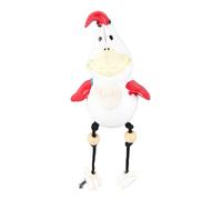 Naroote Décorations Extérieures, Statues Décoratives de Poulet d'apparence Vive en Résine de Couleur Vive, Résistantes à la Décoloration pour la Famille pour Les Ornements de Jardin (Rouge)