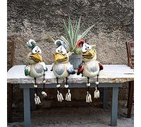 Naroote Décorations Extérieures, Statues Décoratives de Poulet d'apparence Vive en Résine de Couleur Vive, Résistantes à la Décoloration pour la Famille pour Les Ornements de Jardin (Green)