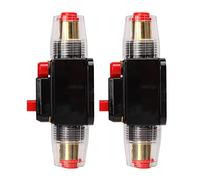 Naroote Disjoncteur en Ligne 12-24 V avec Réinitialisation Manuelle pour Systèmes Audio de Voiture et de Bateau, Protection contre les Courants élevés, 2 Pièces (50A)