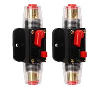 Naroote Disjoncteur en Ligne 12-24 V avec Réinitialisation Manuelle pour Systèmes Audio de Voiture et de Bateau, Protection contre les Courants élevés, 2 Pièces (125A)