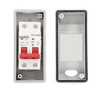 Naroote Disjoncteur Miniature étanche Cc 2P 32A pour Camping-car, Couvercle Transparent IP65, Boîtier Pa66, Fournitures électriques pour Système PV
