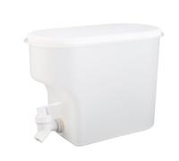 Naroote Dispensateur de Boissons en Plastique, Distributeur de Boissons pour Dispensateur de à Réfrigérateur 3,5 L Pp Blanc Grand Couvercle Bouche Fraîcheur avec un Robinet pour Réfrigérateur,
