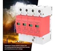 Naroote Dispositif de Protection Contre Les Surtensions 4P 30 KA-65 KA 385 V pour Système électrique et Appareils électriques, Coque Ignifuge, Facile à Installer pour la sécurité de la Maison