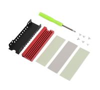 Naroote Dissipateur Thermique M.2 NVME 2280 SSD, Double Performance de Refroidissement pour PC, Conception en Alliage Mince, 73x23,8x11mm, Emballage Inclus (rouge)