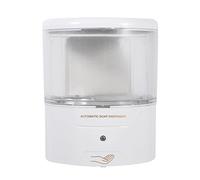 Naroote Distributeur Automatique de Savon à Capteur Durable pour Cuisine Salle de Bain, Machine à Savon Murale ABS pour Usage Domestique 600 ML Blanc