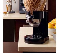 Naroote Distributeur de Céréales, Récipient de Stockage Facile à Utiliser pour Aliments Secs, Idéal pour les Consommateurs Soucieux de Leur santé, Noir, Blanc, 19 * 14.5 * 40 Cm (BLACK)