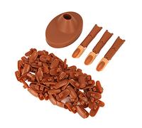 Naroote Doigt de Pratique du Nail Art, Main Flexible avec 80 Pointes pour L'entraînement des Ongles et la Pratique de la Manucure, en ABS Durable (BROWN)
