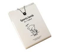 Naroote Dossier Extensible en Papier Lettre A4, Organisateur de Dossiers en Accordéon Durable pour étudiant (Agneau énergique)