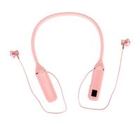 Naroote Écouteurs Magnétiques, Affichage de Puissance LED, de Cou, Lecture de Carte Mémoire, étanche IPX5 pour l'exercice (Pink)