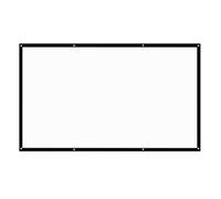 Naroote Écran de Projecteur Portable HD 120 Pouces 16:9 Pliable Mural pour Cinéma Maison, Films de Bureau, Intérieur et Extérieur, Blanc avec Noir Quantité : 1-2 (120 Pouces)