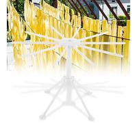 Naroote Égouttoir à Pâtes, Séchoir Pliable pour Nouilles Spaghetti avec Base Antidérapante, Idéal pour le Rangement de la Cuisine, Jaune (WHITE)