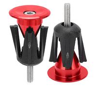 Naroote Embout de Guidon de Vélo 2 Pièces, Bouchon de Guidon de Vélo en Alliage d'aluminium, Protecteur de en Plastique avec Conception Antidérapante, Idéal pour les Vélos de Montagne, de Route et