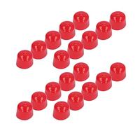 Naroote Embout de Vis Ignifuge en PVC Rouge, 20 Pièces, pour la Protection du Filetage Mâle, Boucle de Tuyau Ronde, Couvercle d'extrémité de Protection en PVC Léger (20MM)