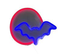 Naroote Enseignes au Néon d'Halloween, Panneau Lumineux au Néon d'Halloween alimenté par Batterie USB Moon Bat pour la Chambre (#1)