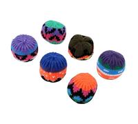 Naroote Ensemble de 6 Sacs de Pieds Tricotés, Boules Colorées au Crochet Fabriquées à la Main pour Enfants et Adultes, Entraînement d'agilité, 2,76 Pouces