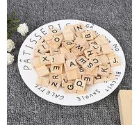 Naroote Ensemble de Blocs de Puzzle de L'alphabet en Bois pour L'apprentissage éducatif des Enfants, 100 Pièces de Plaques de Bois de L'alphabet Anglais Majuscules et Minuscules, Développe la