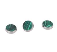 Naroote Ensemble de Capuchons de Valve de Trompette, 3 Boutons Intégrés en Métal Vert pour des Performances Améliorées et une Précision des Touches (C309 Chromé)
