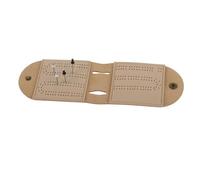 Naroote Ensemble de Jeu de société de Cribbage en Cuir, Jeu de Voyage Portable, Tableau de Bord à 2 Pistes avec Piquets en Métal, Idéal pour Les Nuits de Camping en Famille, à Partir de 8 Ans