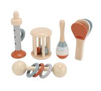 Naroote Ensemble de Jouets de Hochet pour bébé, Cloche de Cage en Bois pour Enfants, Jouet D'instrument de Percussion éducatif Précoce coloré pour Nourrissons et Tout-Petits